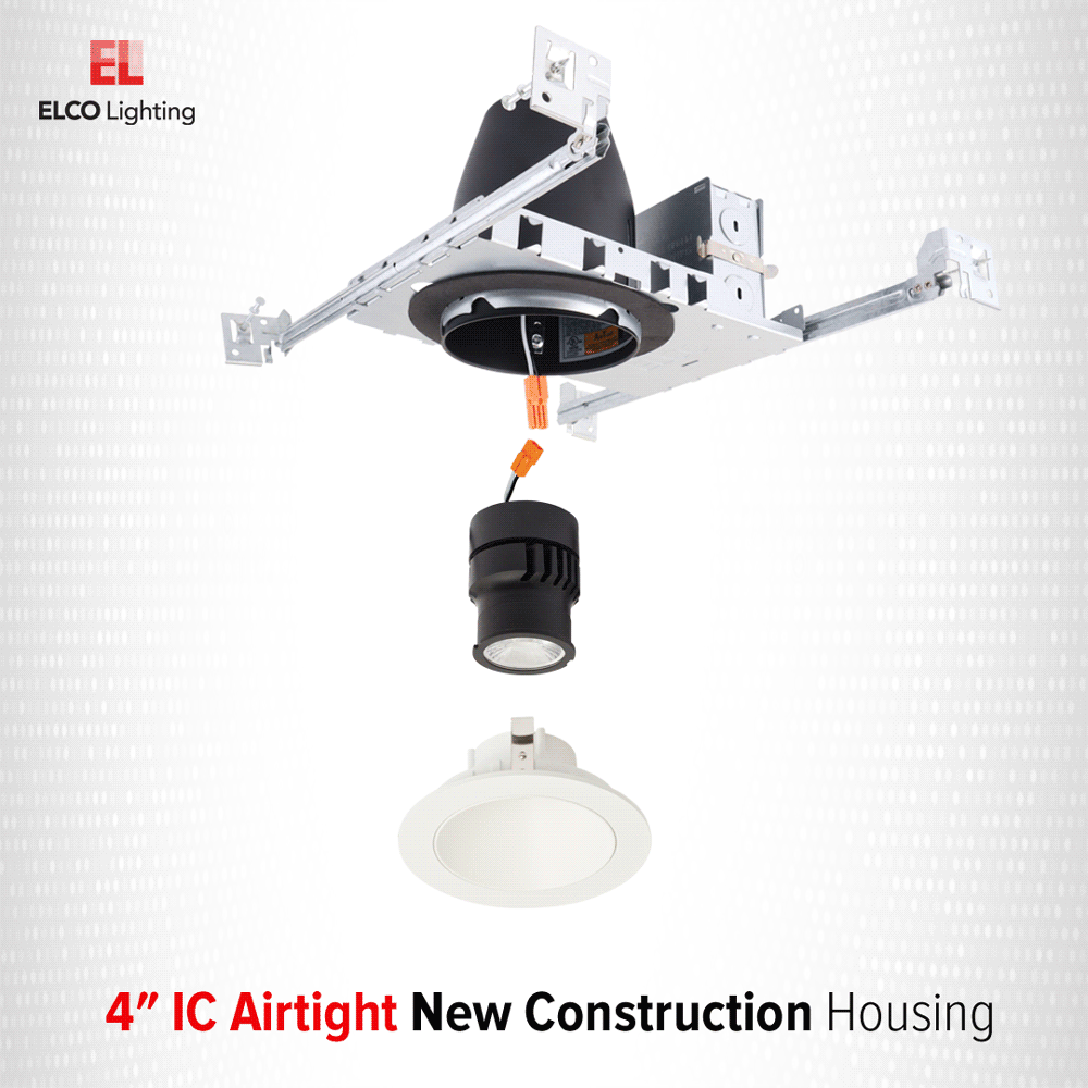 Elco 4" New Construction IC Airtight Housing - Suitable for Koto System - Sonic Electric