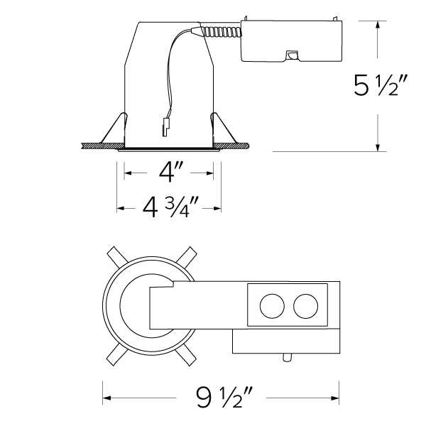 Elco 4" Remodel Dedicated LED IC Airtight Housing - Suitable for Koto System, EL490RICA - Sonic Electric