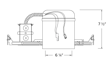 Elco 6 0-10V IC New Construction Dedicated LED Housing - Sonic Electric