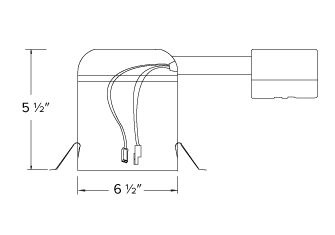 Elco 6 0-10V IC Shallow Remodel Dedicated LED Housing - EL760RICDXA - Sonic Electric