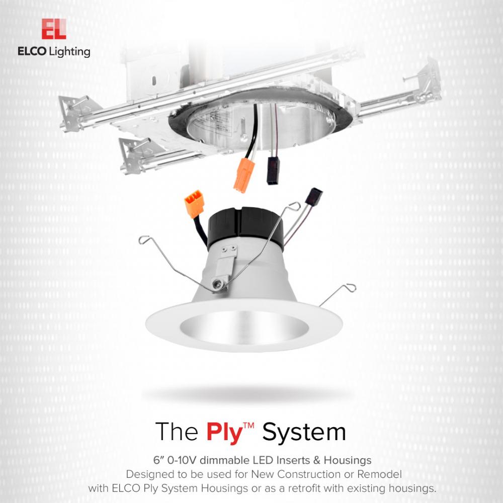 Elco 6 0-10V IC Shallow Remodel Dedicated LED Housing - EL760RICDXA - Sonic Electric