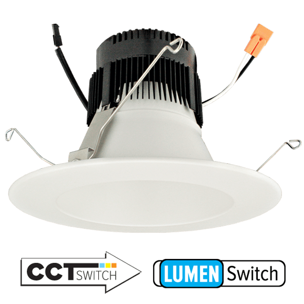 Elco 6 0-10V LED Inserts with 5-CCT and 3-Lumen Switch - Multiple Finishes - Sonic Electric