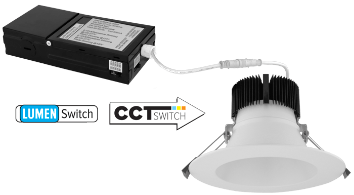 Elco 6" LED High Lumen Round Reflector Insert with 5-CCT Switch & 5-Lumen Switch - Sonic Electric