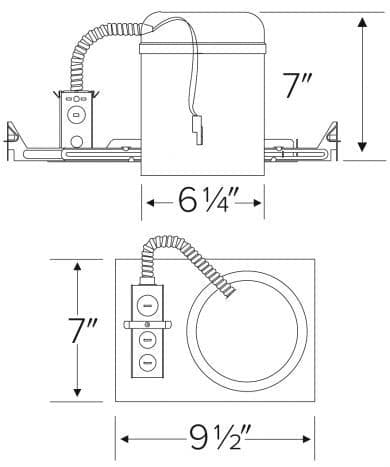 Elco 6" New Construction Dedicated IC Airtight Housing - Suitable for Koto System - Sonic Electric