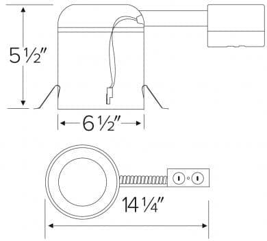 Elco 6" Shallow Remodel IC Airtight Housing - EL760RICA, Suitable for Koto System - Sonic Electric