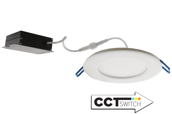 Elco 6" Ultra Slim LED Round Panel Light with 5-CCT Switch - Sonic Electric