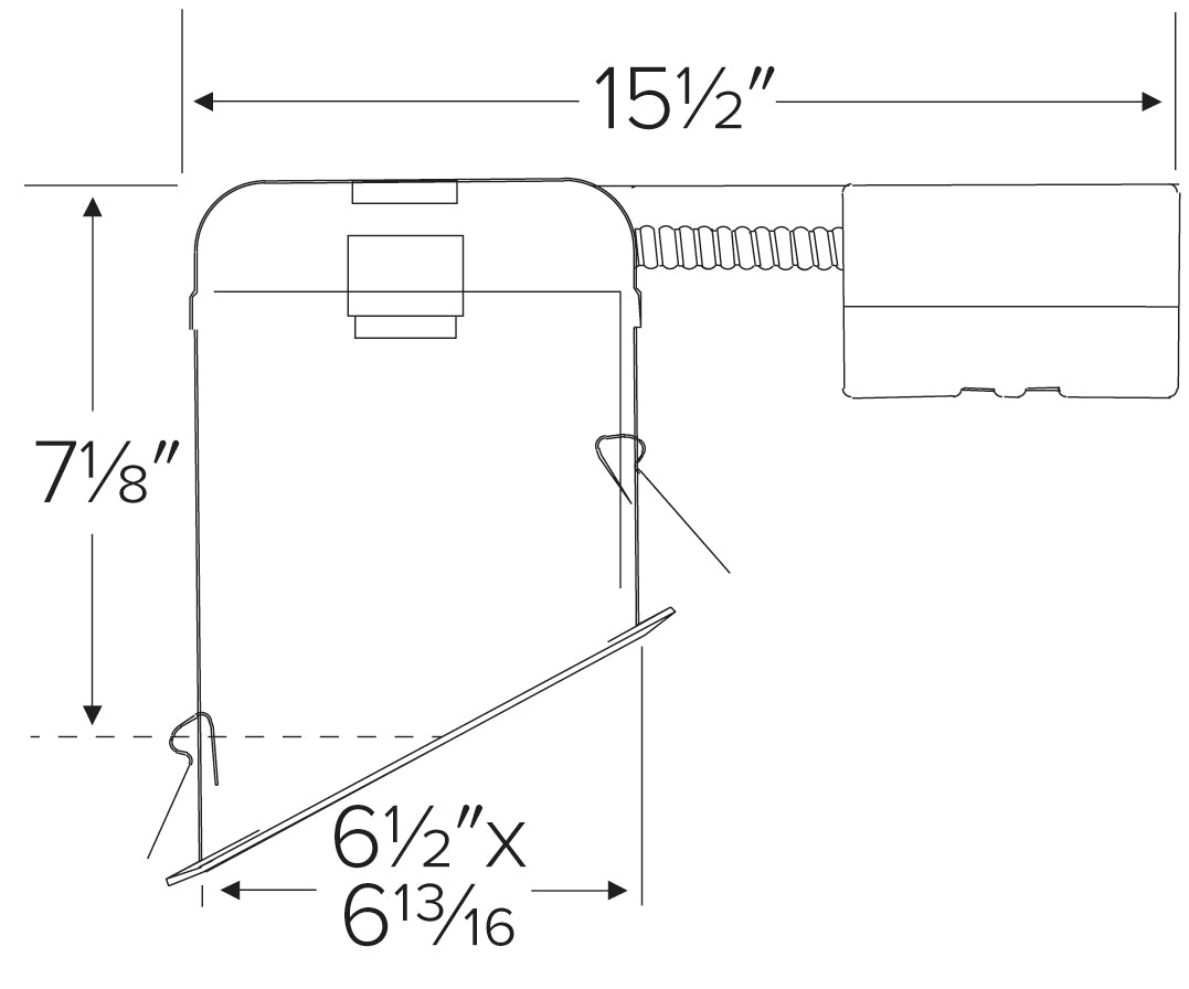 Elco 75W 6" Sloped Ceiling Medium Base IC Airtight Remodel Housing - Sonic Electric