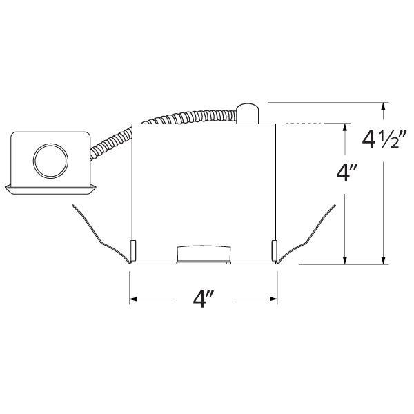 Elco EJB4RICA 4" Remodel IC Airtight Housing for 2-Hour Fire Rated Ceilings - Sonic Electric