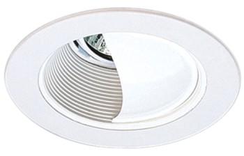 Elco EL1495W 4 Low Voltage Adjustable Wall Wash with Baffle Trim - White