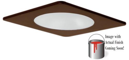 Elco EL2412 4 Low Voltage Square Adjustable Shower Trim with Frosted Lens - White