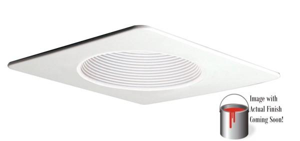Elco EL2493 4 Low Voltage Square Adjustable Phenolic Baffle Trim - All Black