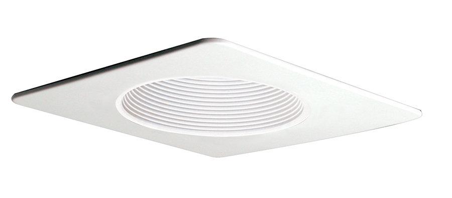 Elco EL2993 4 Square Trim with Phenolic Baffle - White