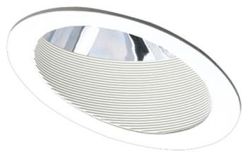 Elco EL601W 6 Adjustable Sloped Baffle Trim with Reflector - White - Sonic Electric
