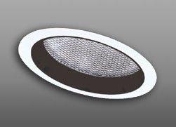 Elco EL642 6 CFL Sloped Reflector with Regressed Albalite Lens Trim - Black Reflector, White Ring