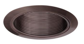 Elco ELM30BZ 6 Line Voltage PAR30/R30 Trim with Metal Step Baffle - Bronze