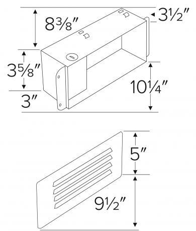 Elco ELST42/ELST49 Step Replacement Louver Faceplate Cover Only - Multiple Finishes - Sonic Electric