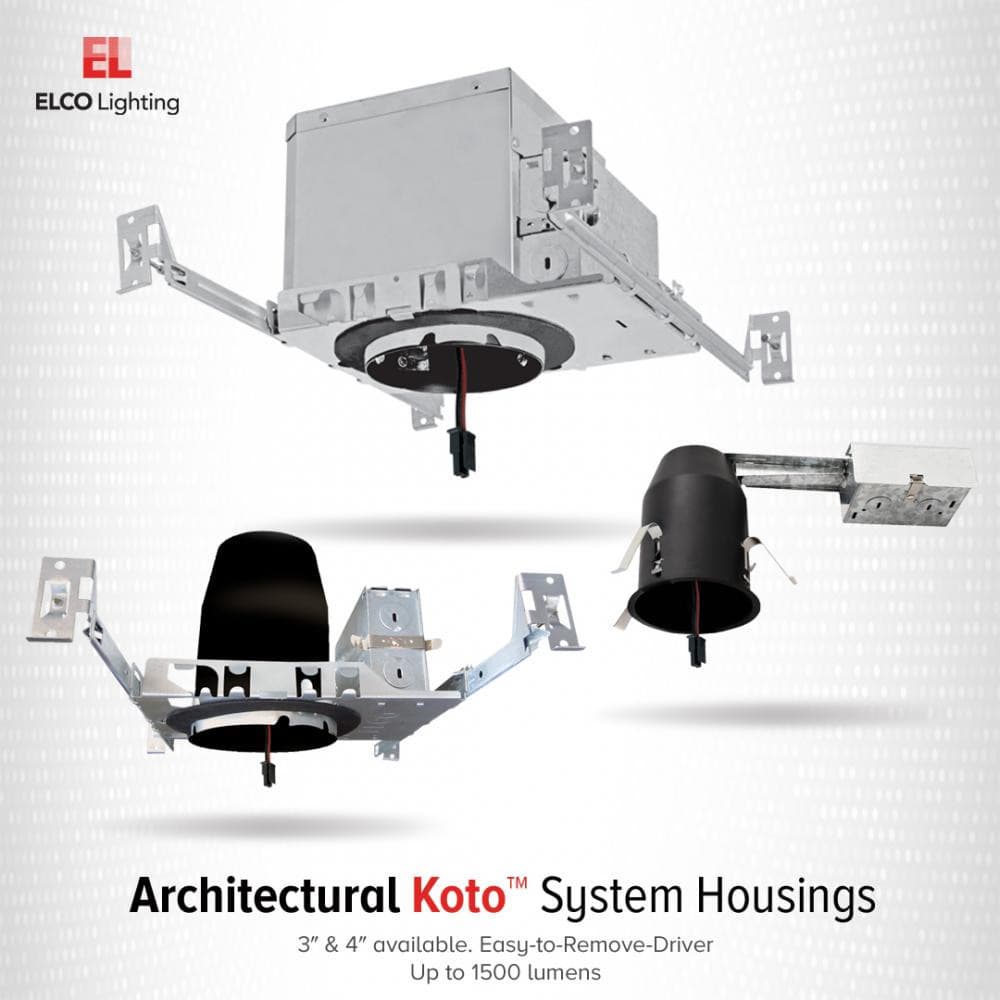 Elco Koto 3 Architectural Maximum Adjustability High Lumen IC Airtight Housing - Sonic Electric