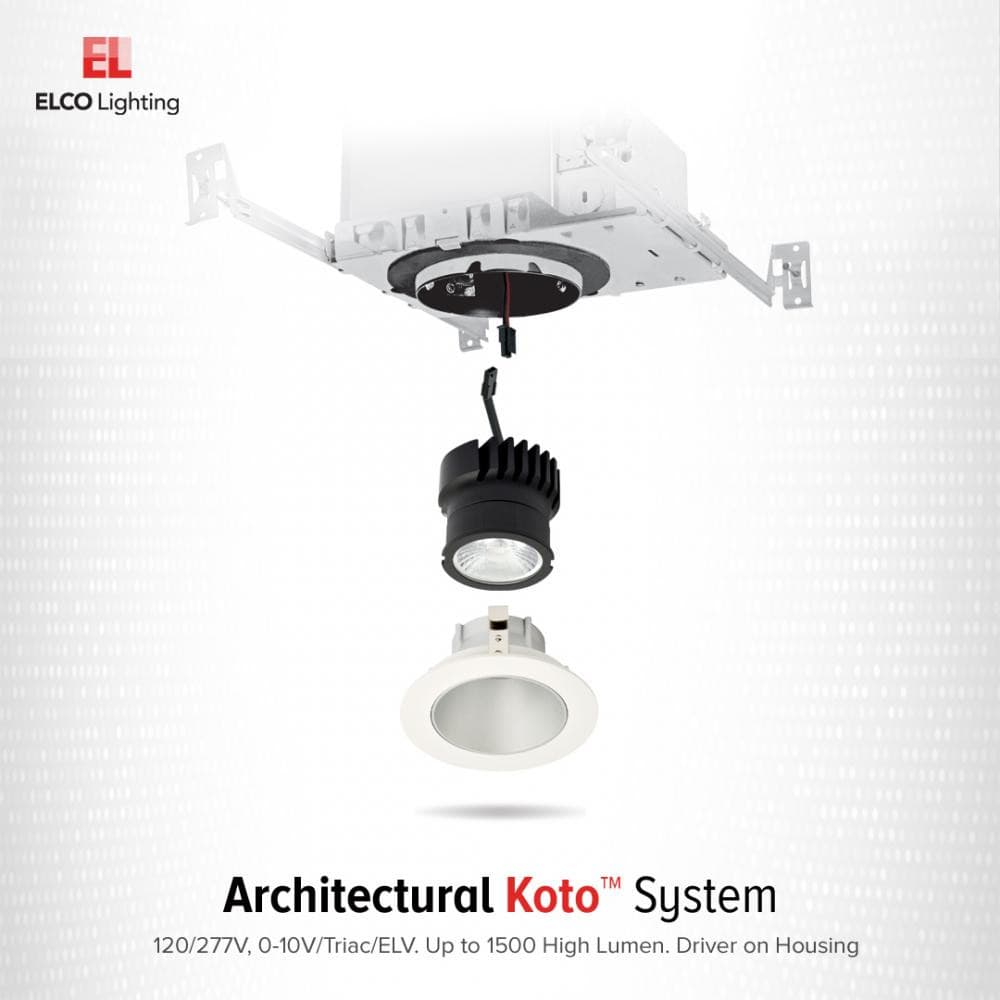 Elco Koto 3 Architectural Shallow Maximum Adjustability IC Airtight Housing - Sonic Electric