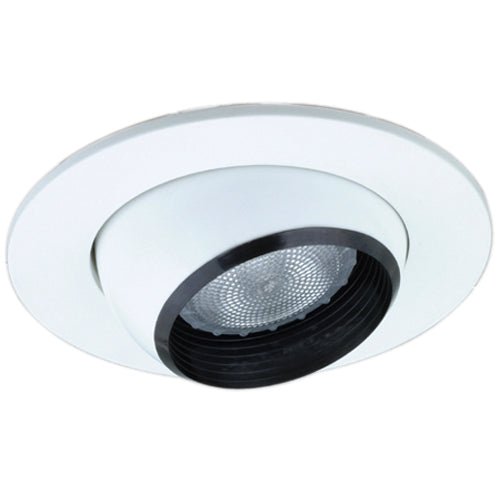 Elco Line Voltage White Eyeball with Baffle Trim