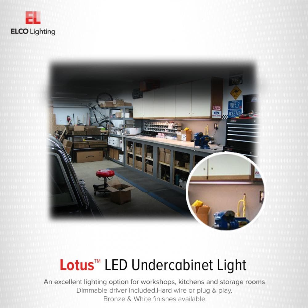 Elco Lotus™ LED Undercabinet Light with CCT Switch - Multiple Sizes/Wattages - Sonic Electric