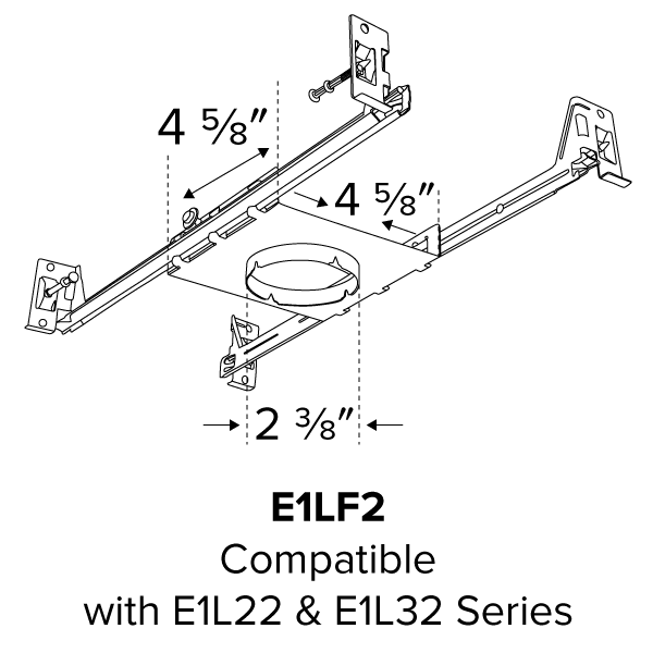 Elco New Construction Frames for Oak Recessed for Downlight or Adjustable - Sonic Electric
