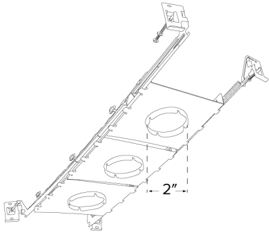 Elco New Construction Multiple Frame for Oak Recessed Downlight - Sonic Electric