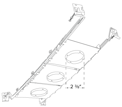 Elco New Construction Multiple Frame for Oak Recessed Downlight - Sonic Electric
