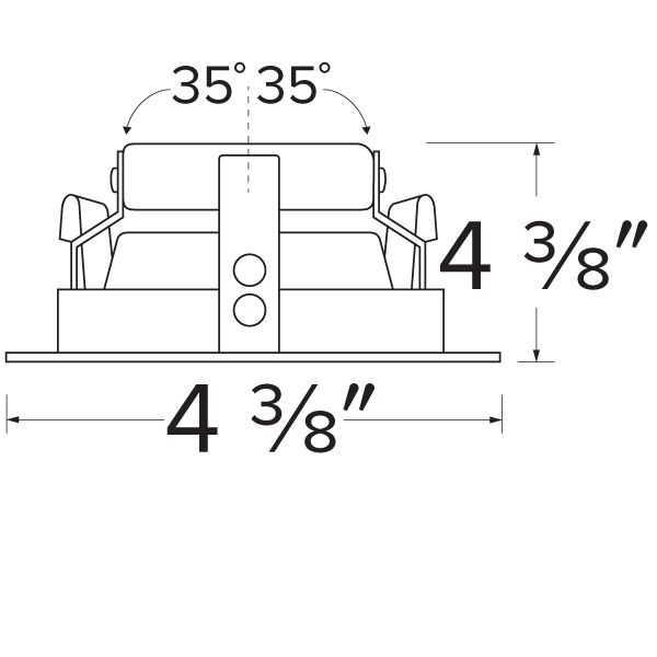 Elco Pex 3 Round Adjustable Baffle Trim for Koto System - White, ELK3693W - Sonic Electric