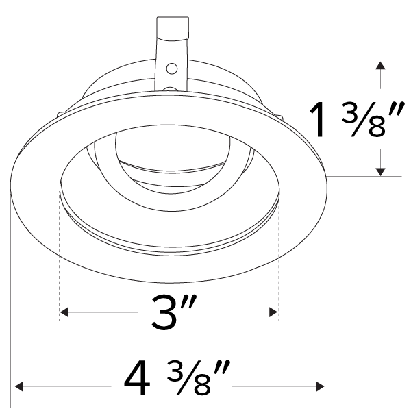 Elco Pex 3 Round Adjustable Gimbal Trim for Koto System - Sonic Electric