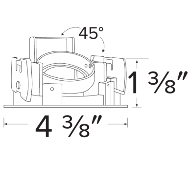 Elco Pex 3 Round Adjustable Slot Aperture Trim for Koto System - ELK3620W, White - Sonic Electric