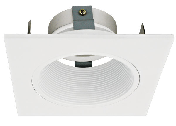 Elco Pex 3 Square Adjustable Baffle Trim for Koto System - ELK3393W, White