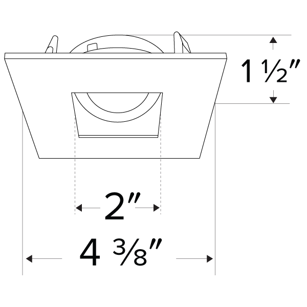Elco Pex 3 Square Adjustable Pinhole Trim for Koto System - Sonic Electric