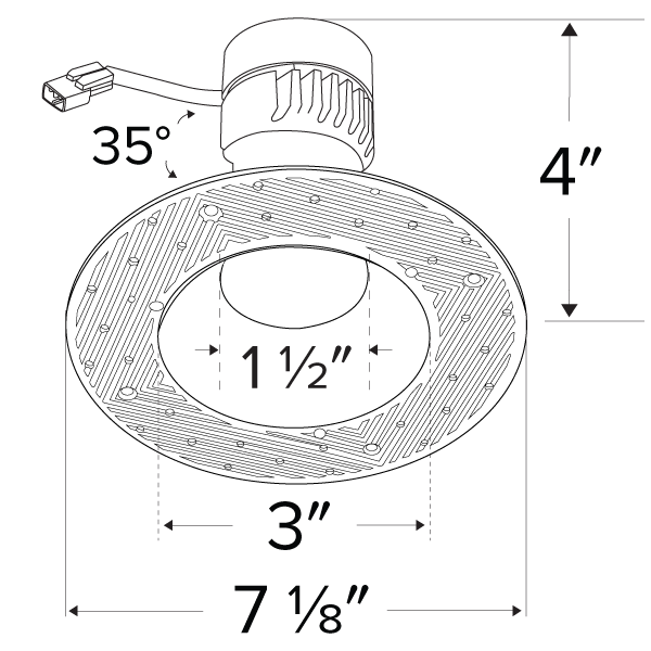 Elco Pex 3 Trimless Smooth Reflector Trim for Koto System - Sonic Electric