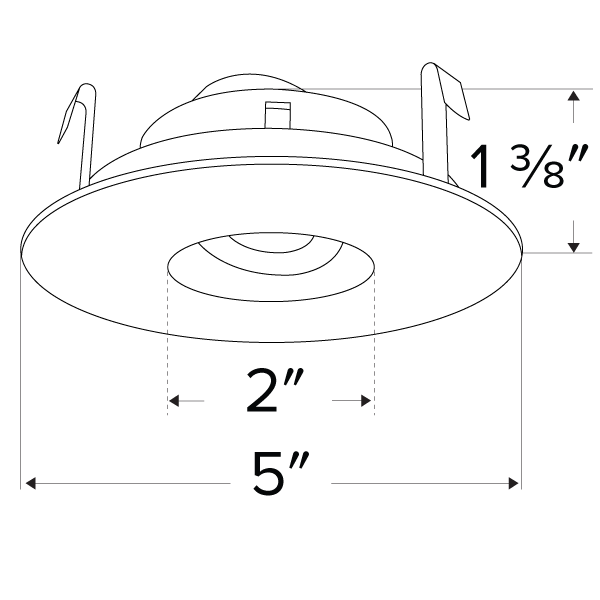 Elco Pex 4 Round Adjustable Pinhole Trim for Koto System - Sonic Electric