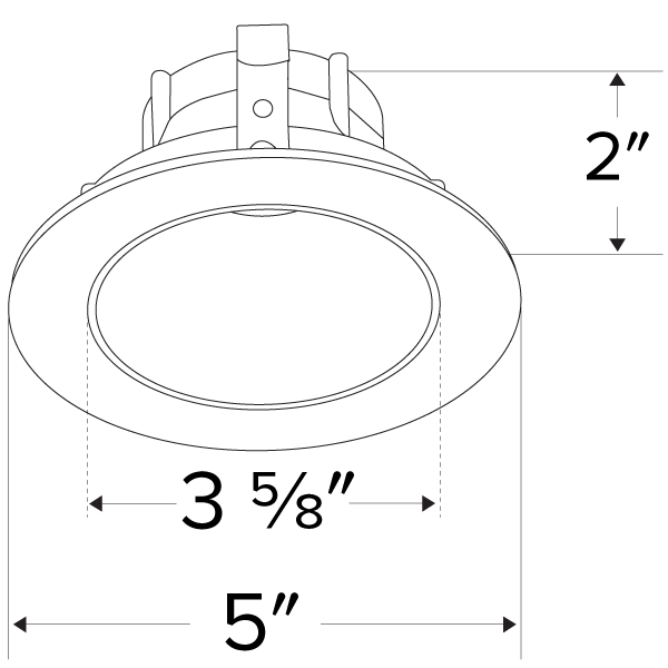 Elco Pex 4 Round Deep Reflector Trim for Koto System ELK4118H - Haze Reflector, White Ring - Sonic Electric