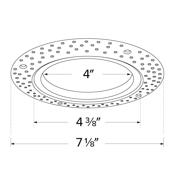 Elco Pex 4 Round Flush Mount Trim Adaptor for Koto System - EL4FMR - Sonic Electric