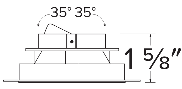 Elco Pex 4 Round Trimless Adjustable Baffle Trim for Koto Module - White - Sonic Electric
