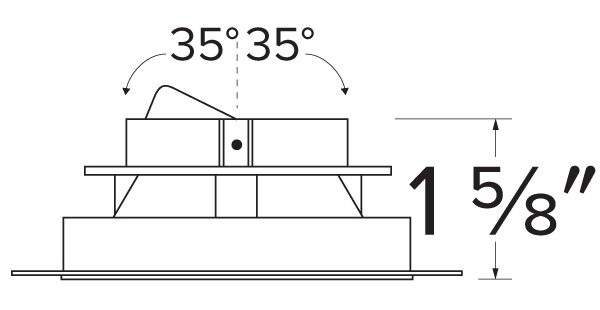 Elco Pex 4 Round Trimless Adjustable Smooth Reflector Trim for Koto Module - Sonic Electric