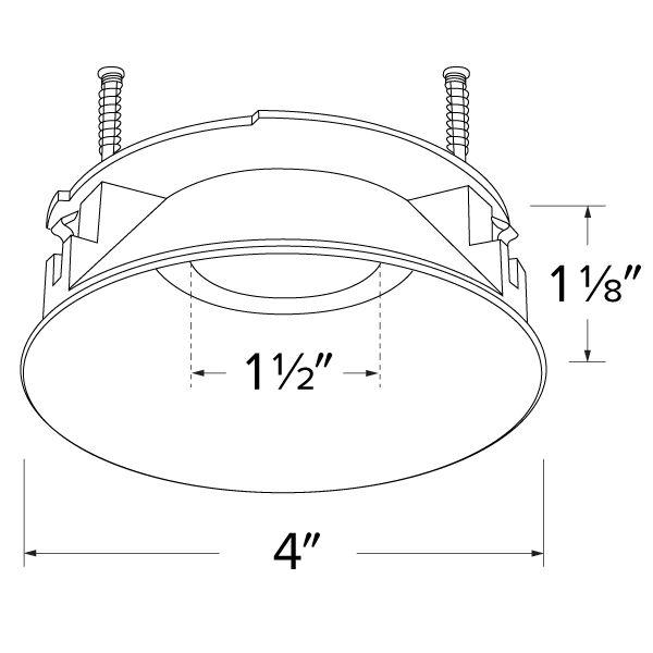 Elco Pex 4 Round Trimless Smooth Reflector Trim for Koto Module - Sonic Electric