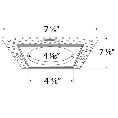 Elco Pex 4 Square Flush Mount Trim Adaptor for Koto System - EL4FMS - Sonic Electric