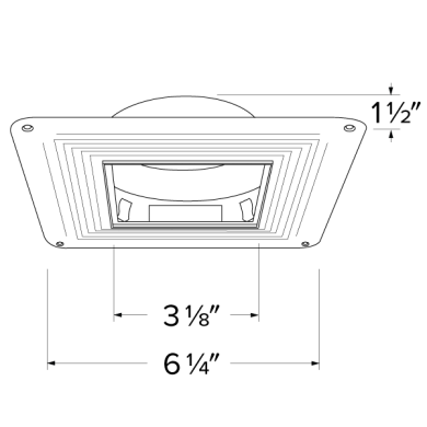 Elco Pex 4 Square Trimless Smooth Reflector Trim for Koto Module - Sonic Electric