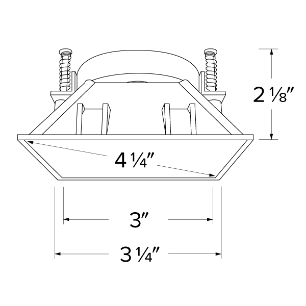 Elco Pex 4 Square Trimless Smooth Reflector Trim for Koto Module - Sonic Electric