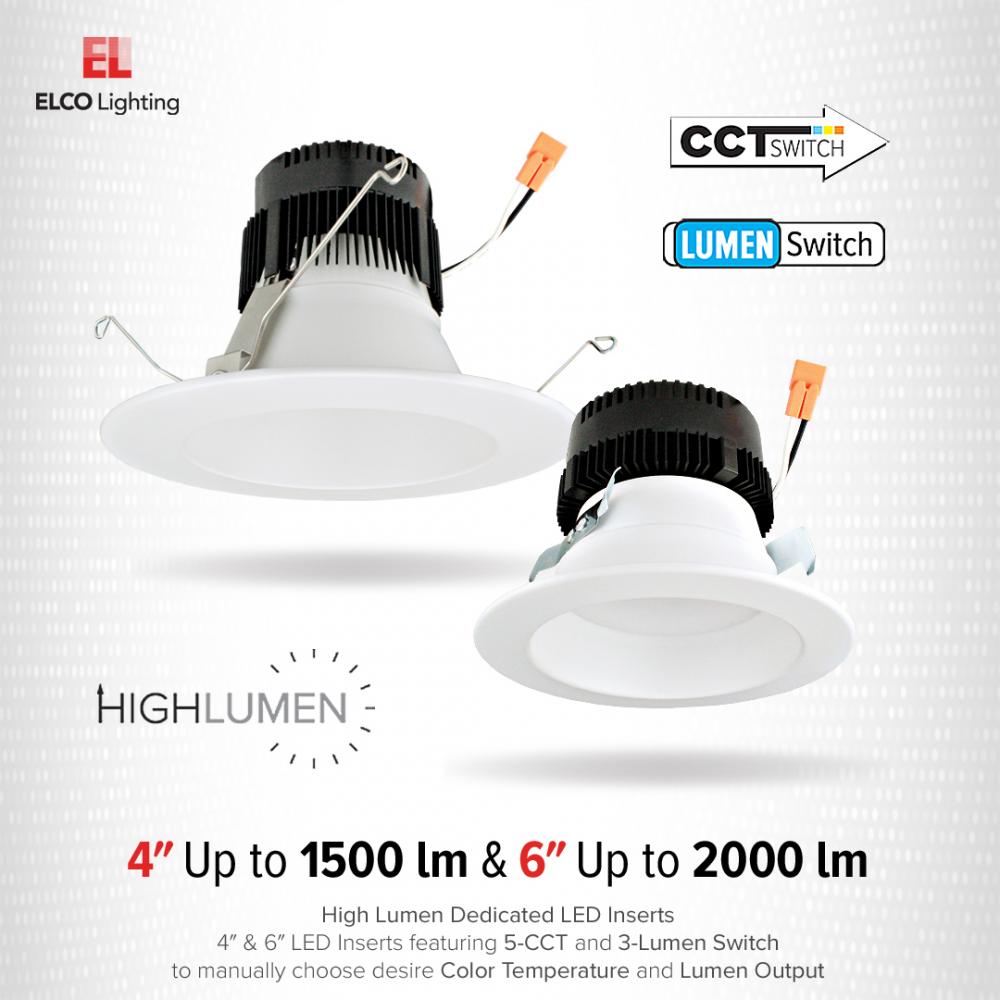 Elco Ply System 4 0-10V LED Inserts with 5-CCT and 3-Lumen Switch - Sonic Electric
