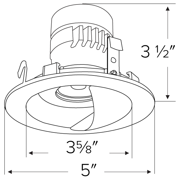 Elco Unique 4 Diecast Round Wall Wash Trim for Koto Module - ELK4715W, White - Sonic Electric