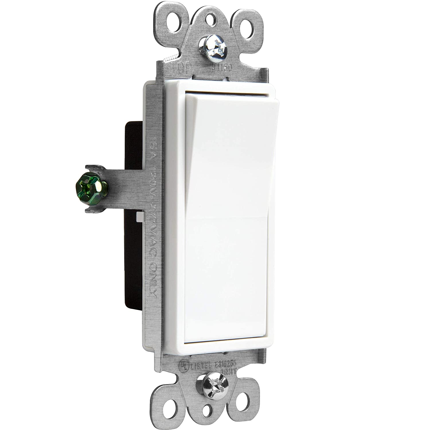 Enerlites 15 Amp Single Pole Decora Paddle Rocker Light Switch - 91150-W - Sonic Electric