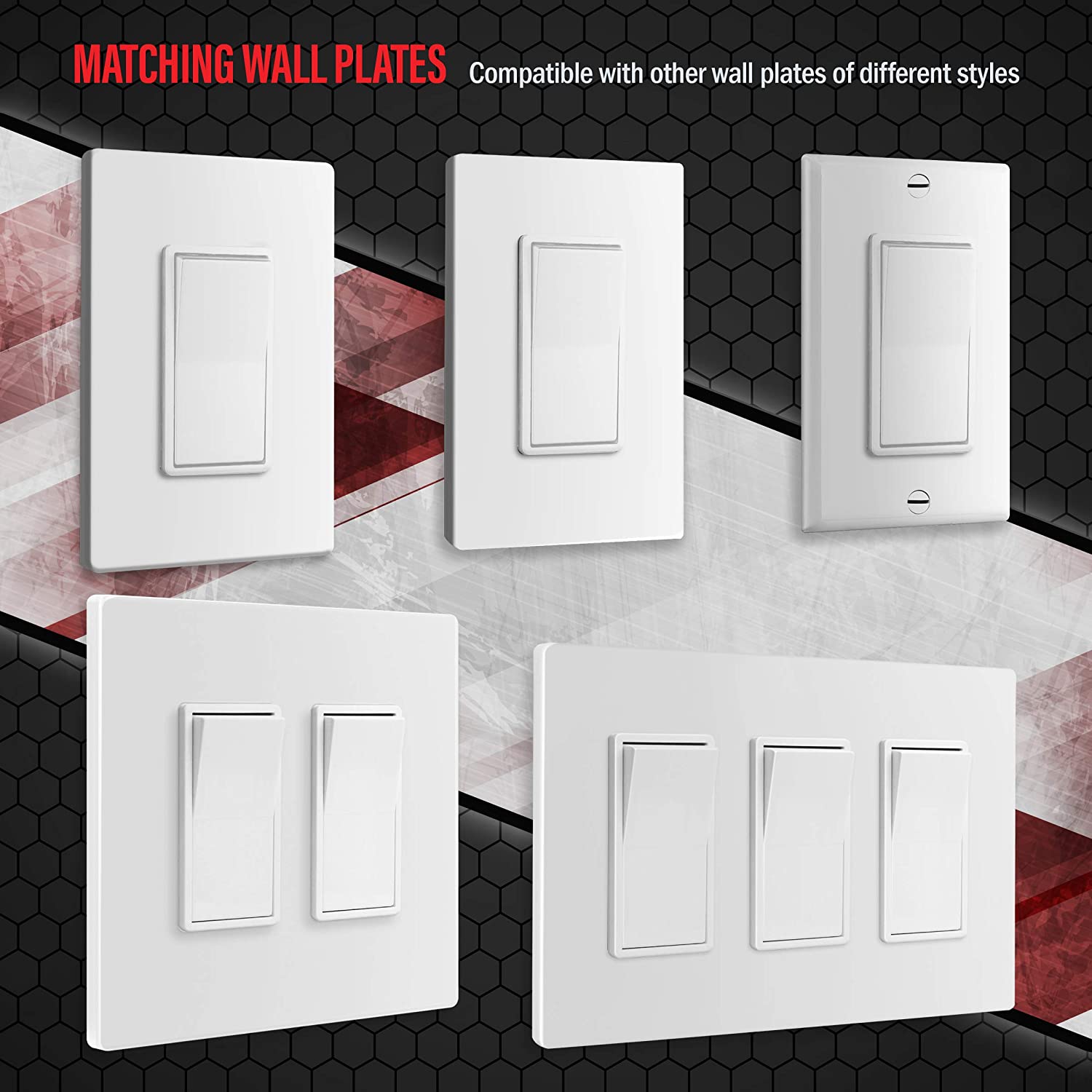 Enerlites 15 Amp Single Pole Decora Paddle Rocker Light Switch - 91150-W - Sonic Electric