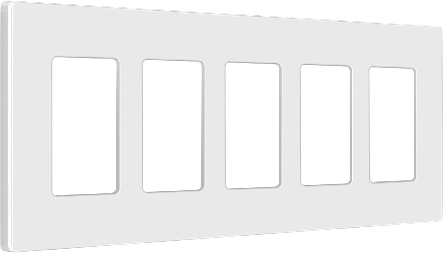 Enerlites 5-Gang Screwless Decorator Wall Plate Safety Cover - SI8835 - Sonic Electric
