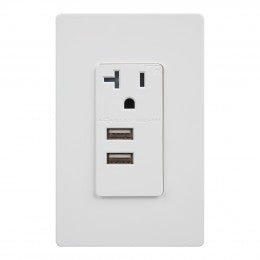 Enerlites 61200-TR2USB-CU 4.8A Ultra High Speed Interchangeable USB Charger Receptacle - Sonic Electric