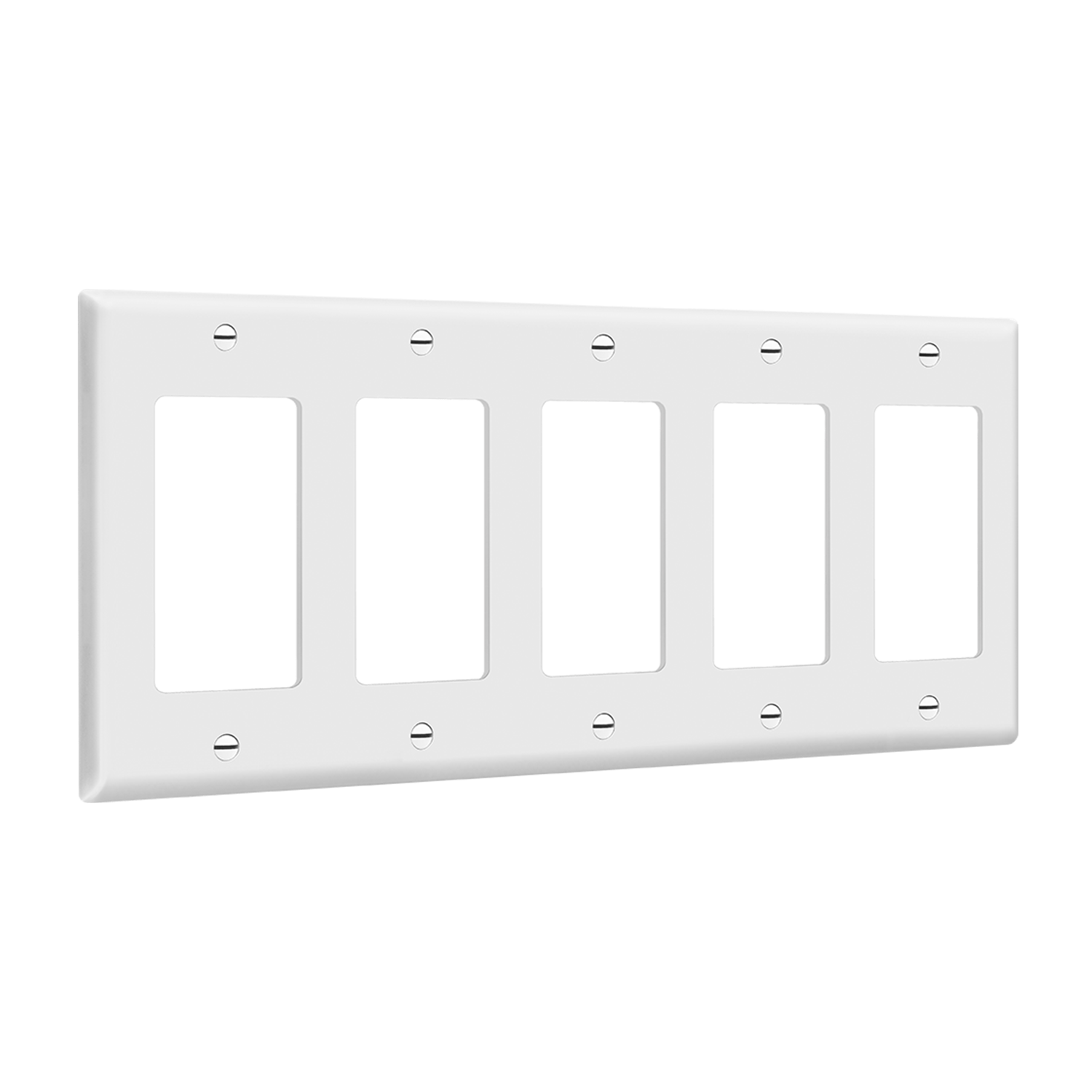 Enerlites Decora/GFCI Five-Gang Wall Plate - Sonic Electric
