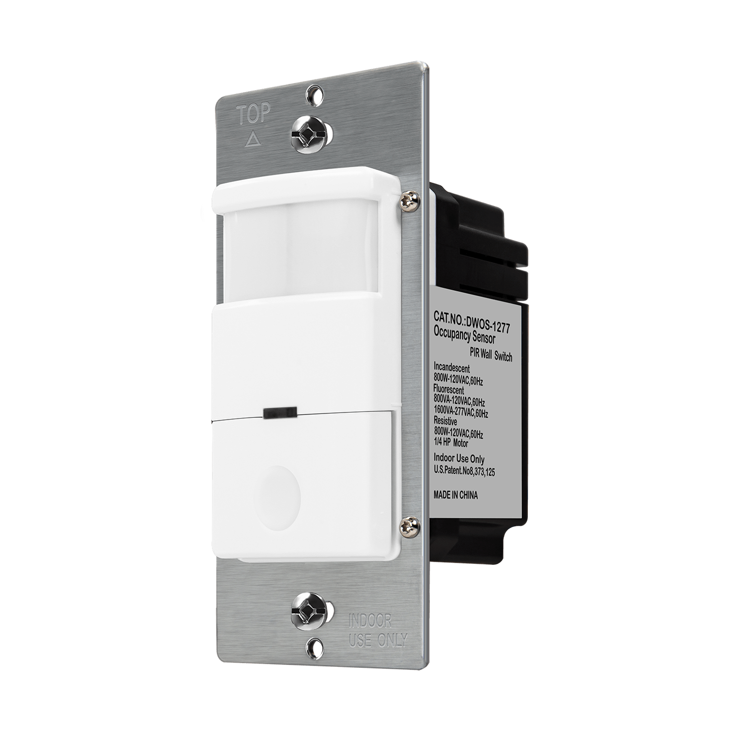 Enerlites DWOS-1277 180° PIR Occupancy/Vacancy Motion Sensor Wall Switch, Single Pole - Sonic Electric